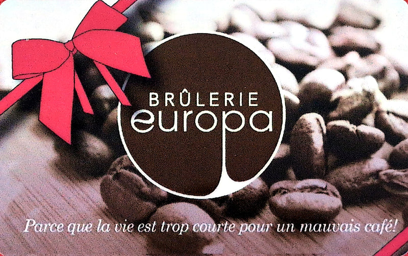 Carte-cadeau Brûlerie-europa