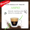 Ampio - Café moulu et traité pour capsule réutilisable Nespresso