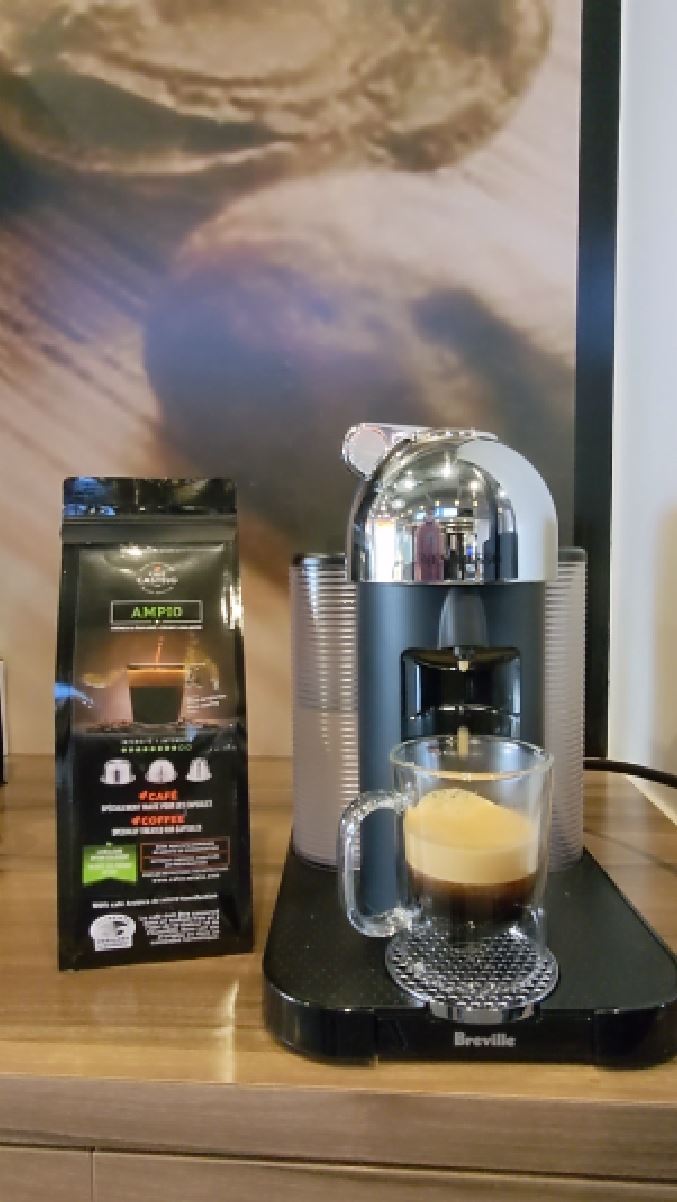 Ampio - Café moulu et traité pour capsule réutilisable Nespresso