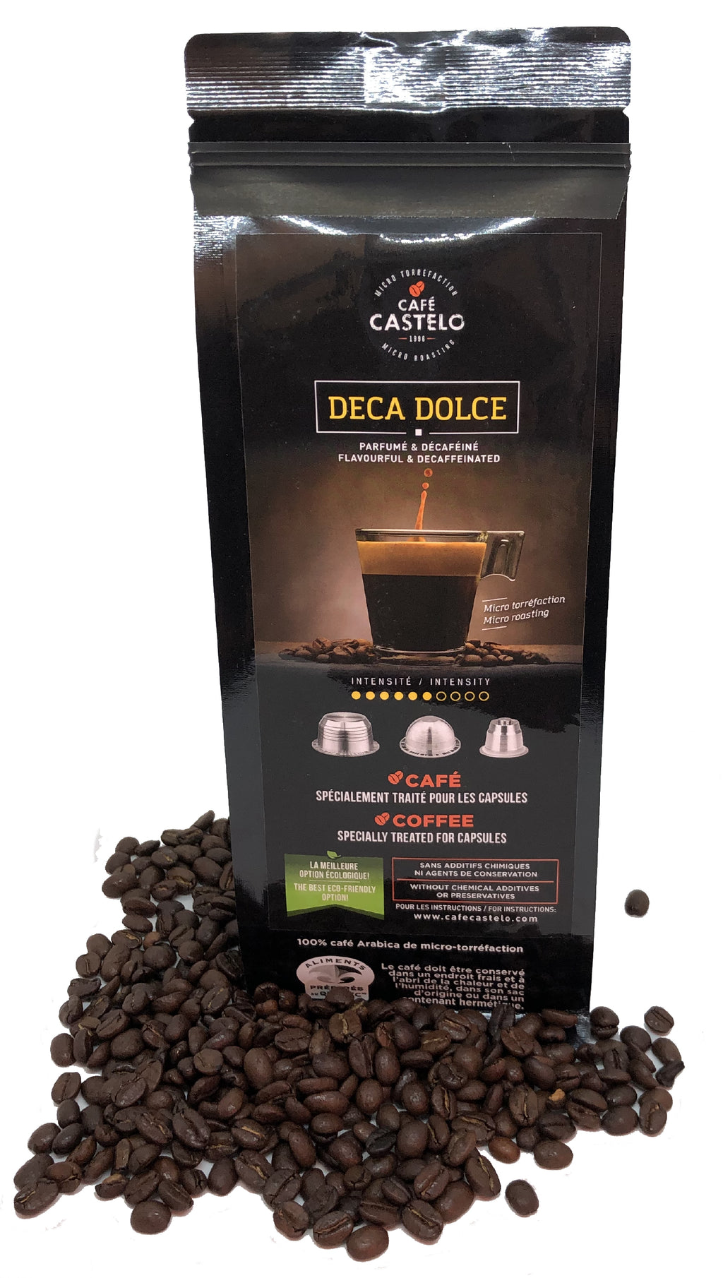 Deca Dolce - Café moulu et traité pour capsule réutilisable