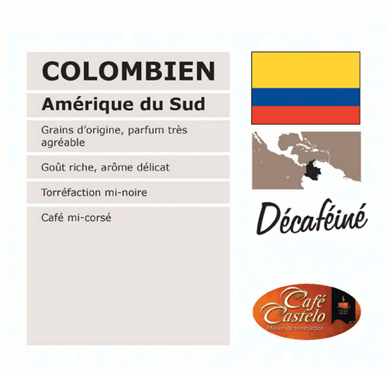 Décaféiné Colombie (Capsules compatible système d'infusion Keurig)
