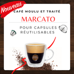 Marcato - Café moulu et traité pour capsule réutilisable