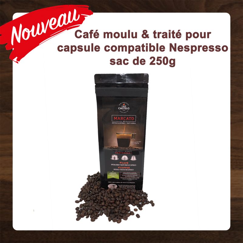 Marcato - Café moulu et traité pour capsule réutilisable