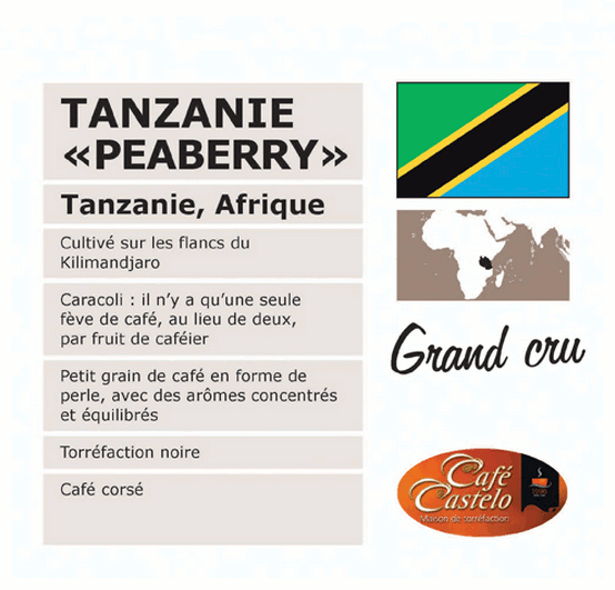 Tanzanie Peaberry (Capsules compatible système d'infusion Keurig)