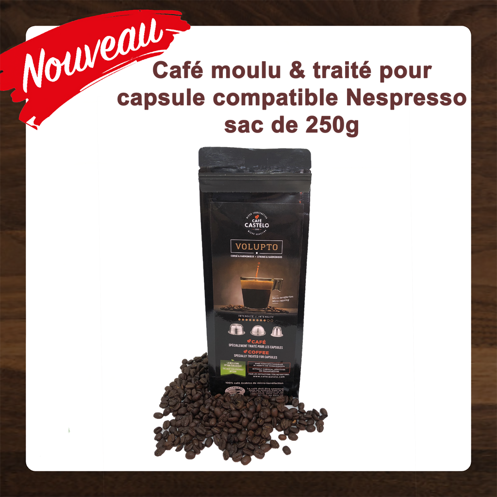 Volupto - Café moulu et traité pour capsule réutilisable Nespresso
